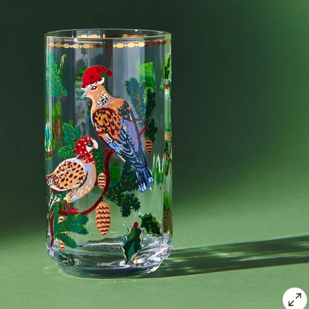 Anthropologie-Nathalie Lete Twelve Days of Christmas Glass